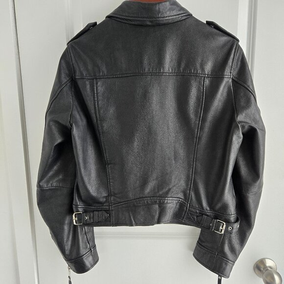 Zara TRF 100% Sheepskin Leather Jacket - Picture 7 of 9